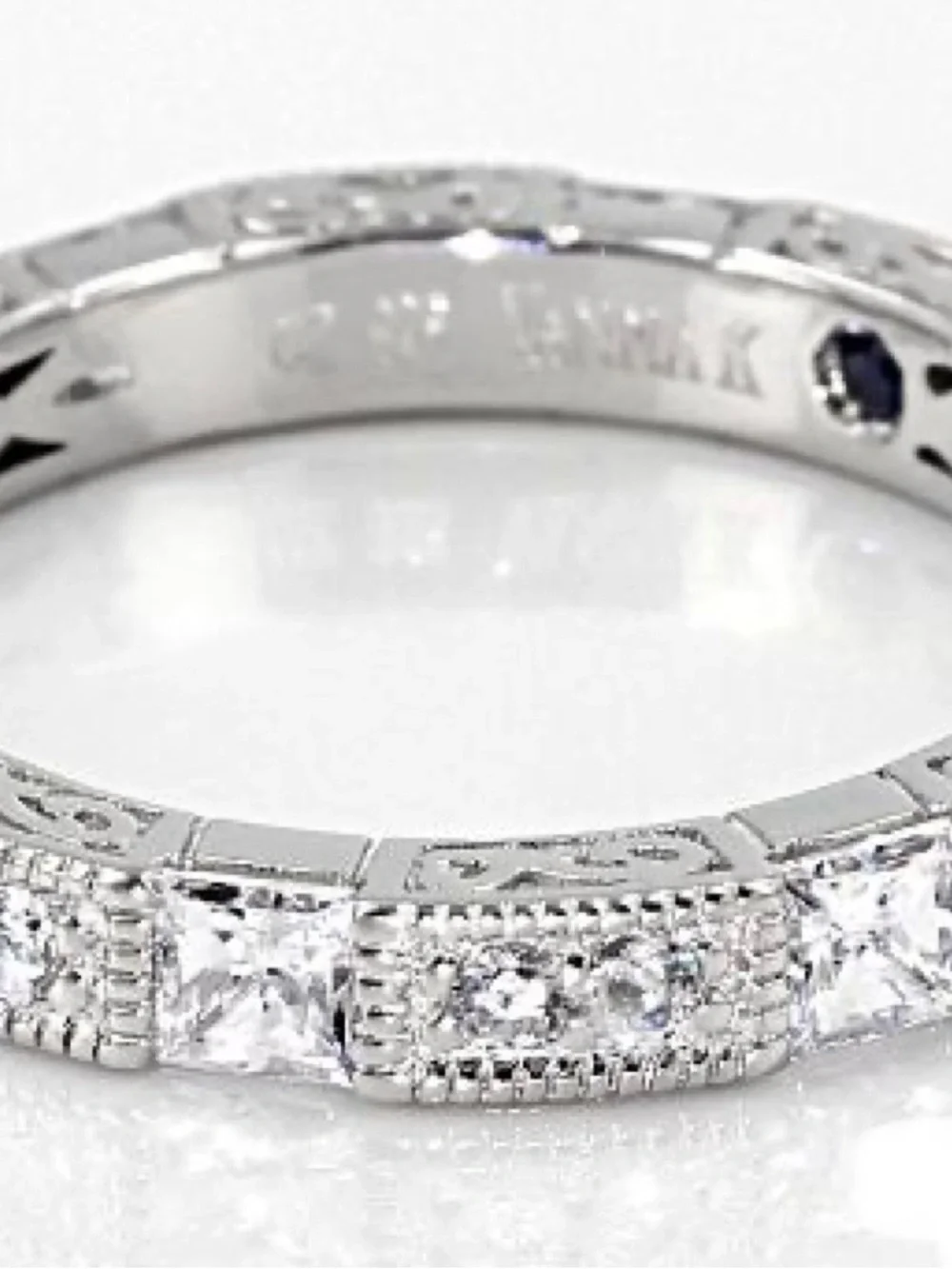 🌸JTV39-Vanna K -Sterling Silver White Cubic Zirconia Eternity Band-Size 10💎🛍️